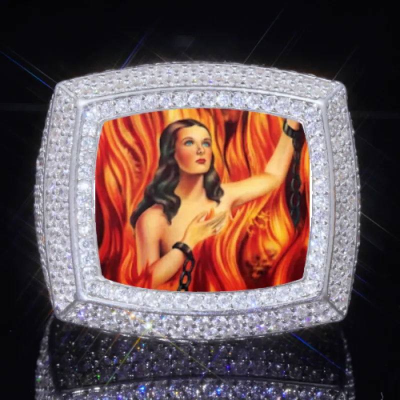 3D CUSTOM PICTURE ICED RING sold by The GUU Shop