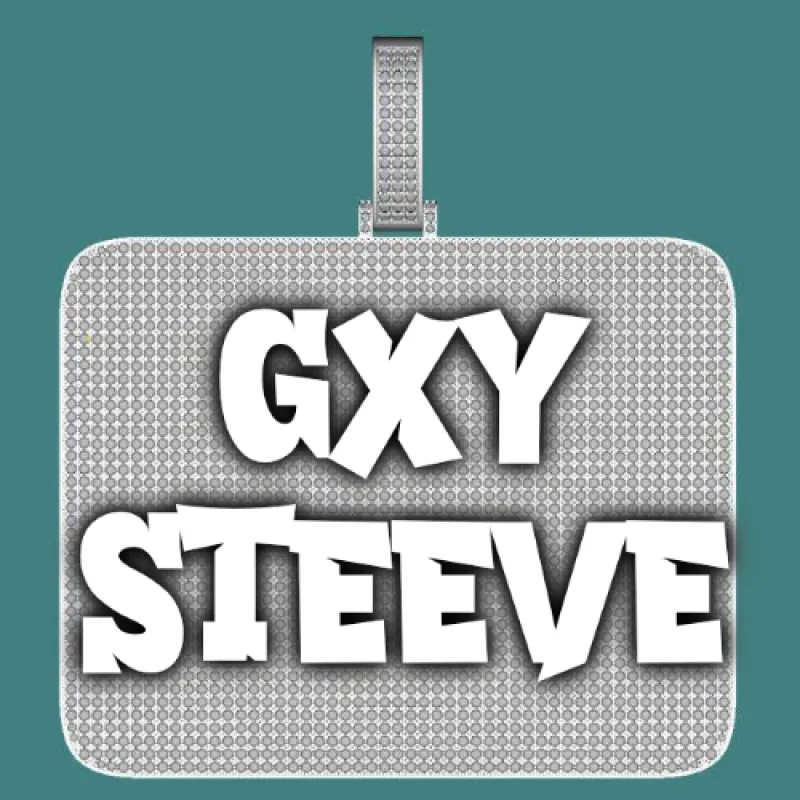 CUSTOM LETTER NECKLACE 3D BIG SQUARE sold by The GUU Shop