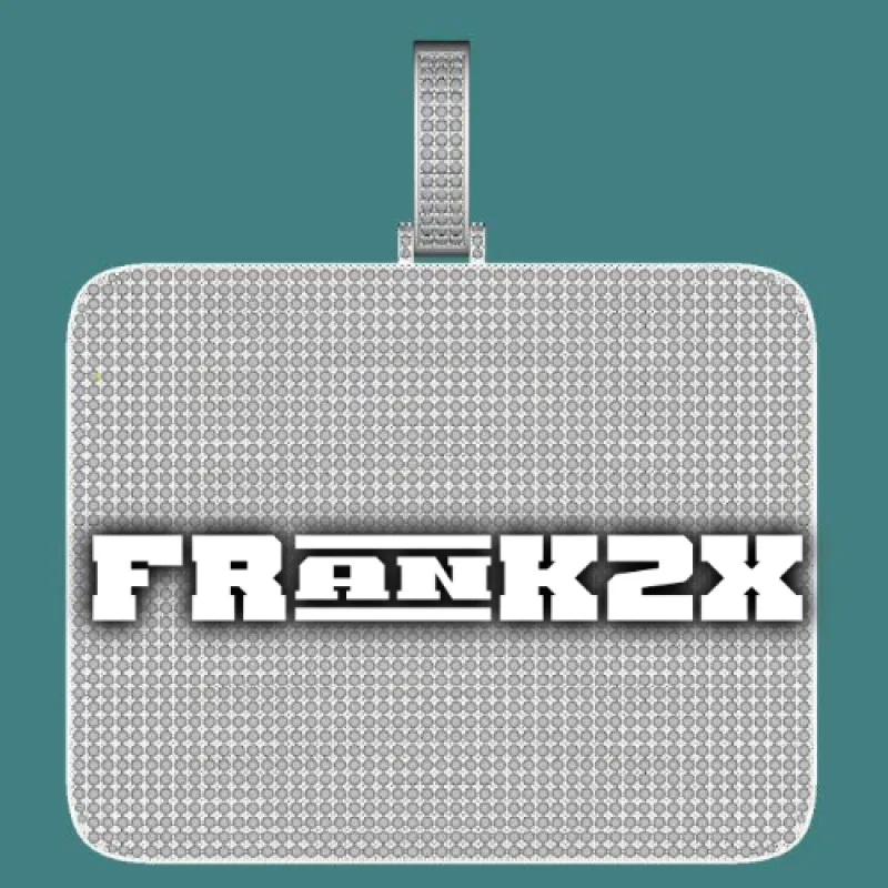 CUSTOM LETTER NECKLACE 3D BIG SQUARE sold by The GUU Shop