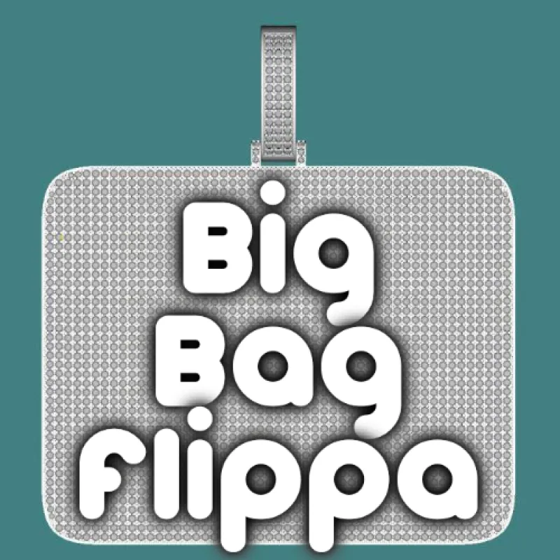 CUSTOM LETTER NECKLACE 3D BIG SQUARE sold by The GUU Shop