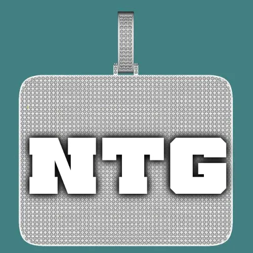 CUSTOM LETTER NECKLACE 3D BIG SQUARE sold by The GUU Shop