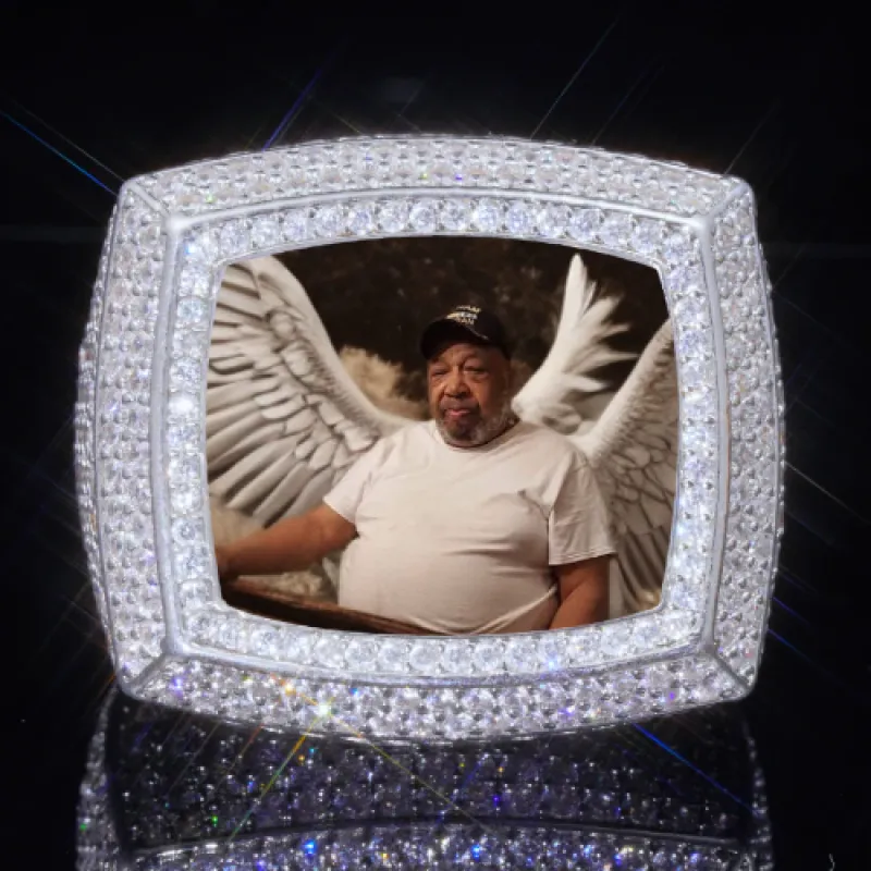 3D CUSTOM PICTURE ICED RING sold by The GUU Shop