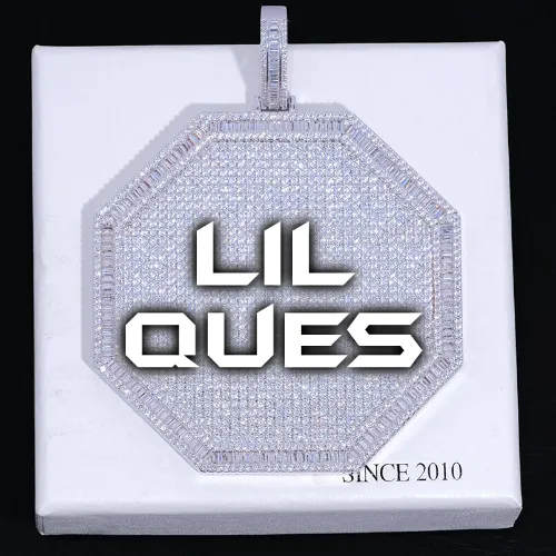 CUSTOM LETTER NECKLACE 3D BIG OCTAGON sold by The GUU Shop