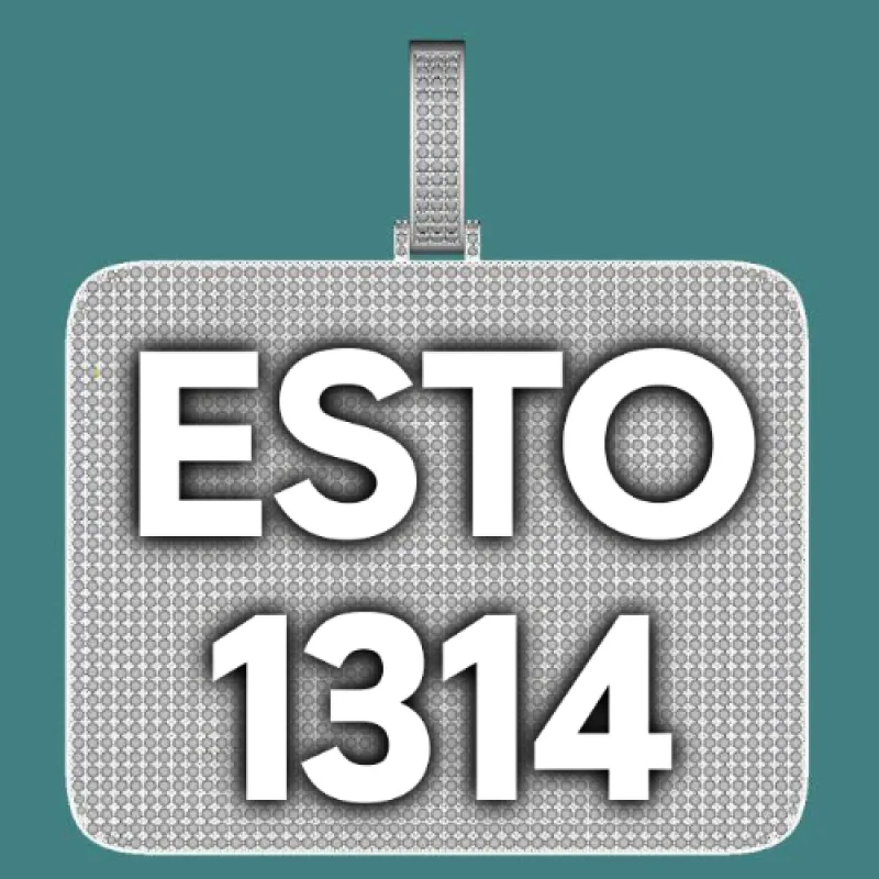 CUSTOM LETTER NECKLACE 3D BIG SQUARE sold by The GUU Shop