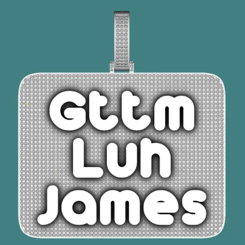 CUSTOM LETTER NECKLACE 3D BIG SQUARE sold by The GUU Shop