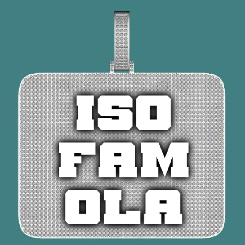 CUSTOM LETTER NECKLACE 3D BIG SQUARE sold by The GUU Shop