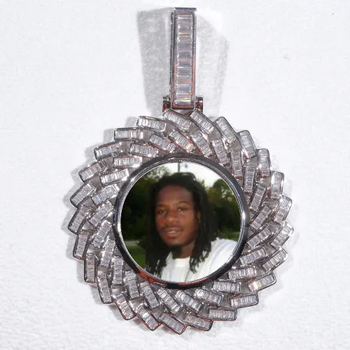 Large 3D Baguette Custom Picture Pendant sold by The GUU Shop