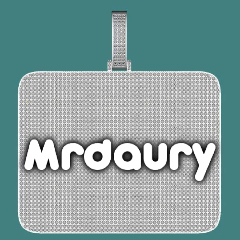 CUSTOM LETTER NECKLACE 3D BIG SQUARE sold by The GUU Shop