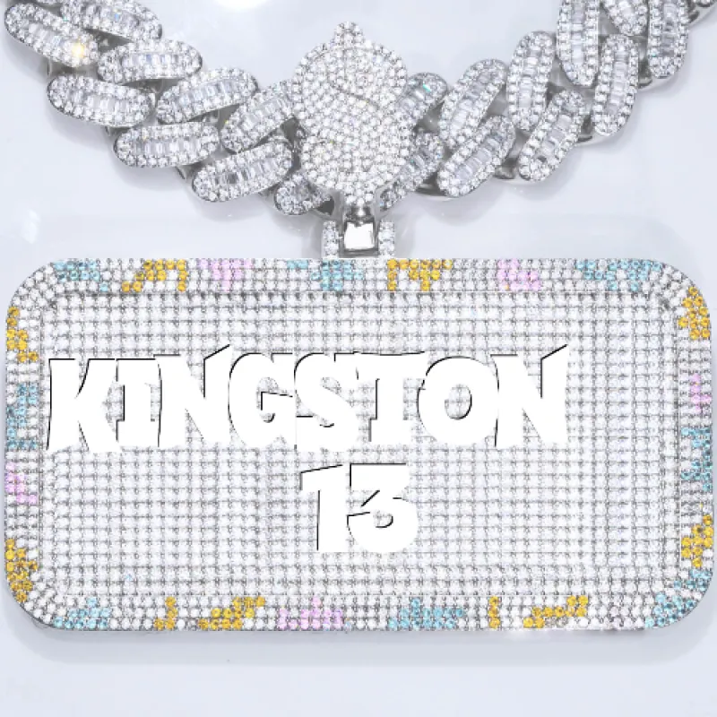 CUSTOM LETTER NECKLACE 3D COLORFUL SQUARE sold by The GUU Shop