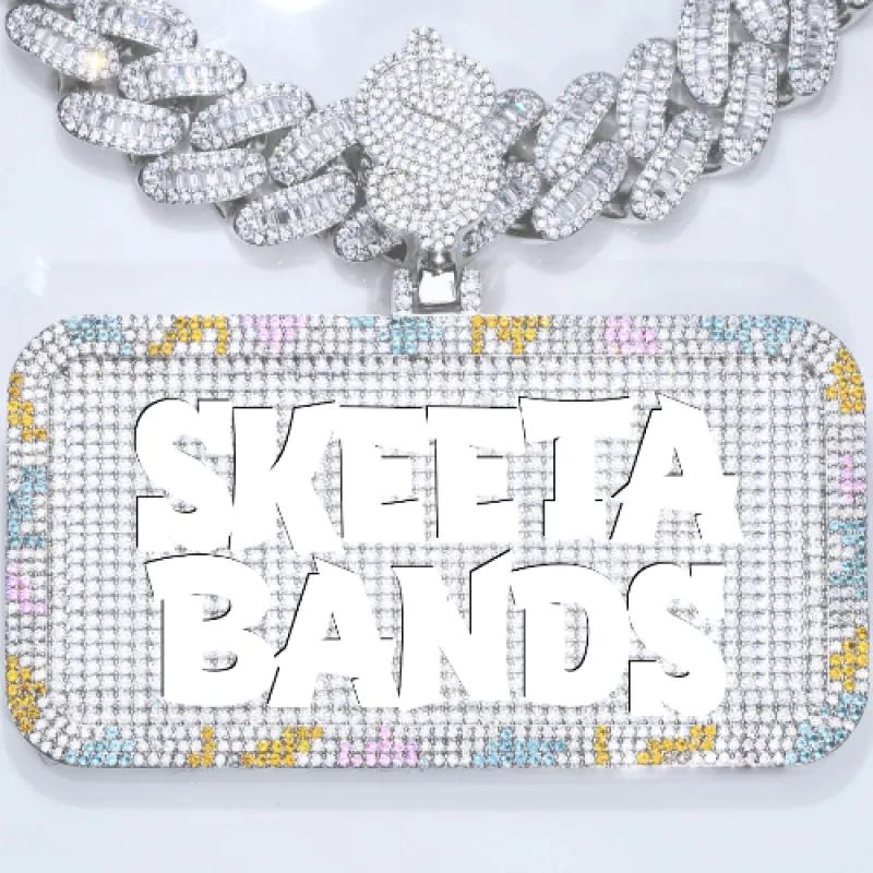 CUSTOM LETTER NECKLACE 3D COLORFUL SQUARE sold by The GUU Shop