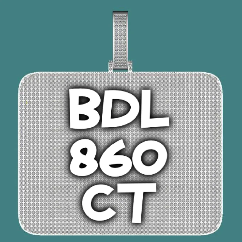 CUSTOM LETTER NECKLACE 3D BIG SQUARE sold by The GUU Shop