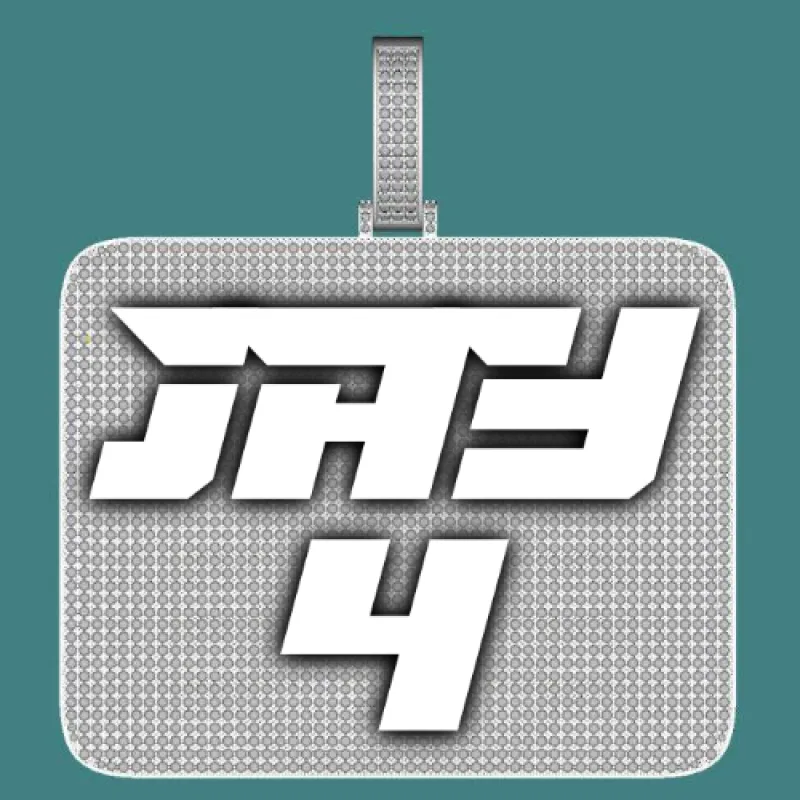 CUSTOM LETTER NECKLACE 3D BIG SQUARE sold by The GUU Shop