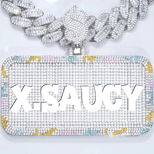 CUSTOM LETTER NECKLACE 3D COLORFUL SQUARE sold by The GUU Shop