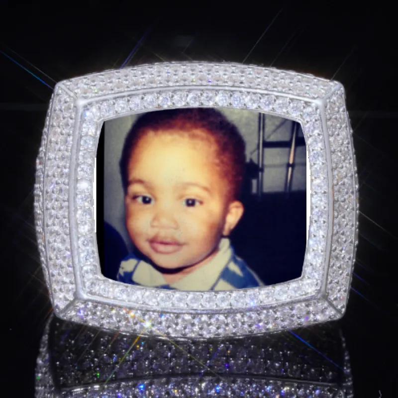 3D CUSTOM PICTURE ICED RING sold by The GUU Shop