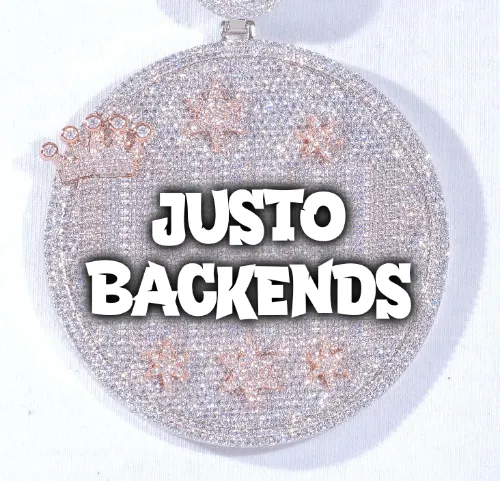 CUSTOM LETTER NECKLACE 3D BIG CROWN DISC sold by The GUU Shop