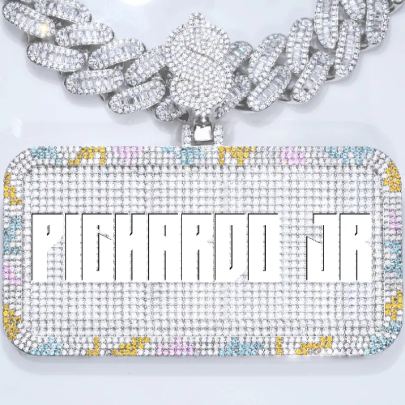 CUSTOM LETTER NECKLACE 3D COLORFUL SQUARE sold by The GUU Shop