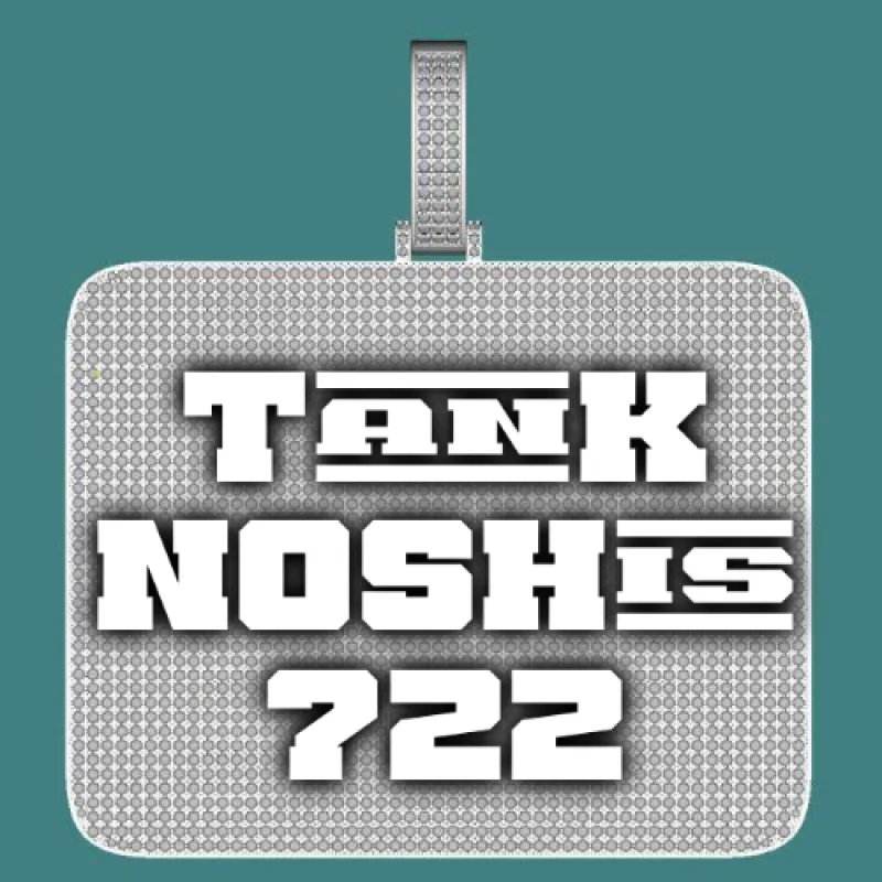 CUSTOM LETTER NECKLACE 3D BIG SQUARE sold by The GUU Shop