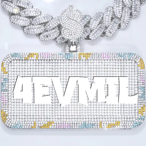 CUSTOM LETTER NECKLACE 3D COLORFUL SQUARE sold by The GUU Shop