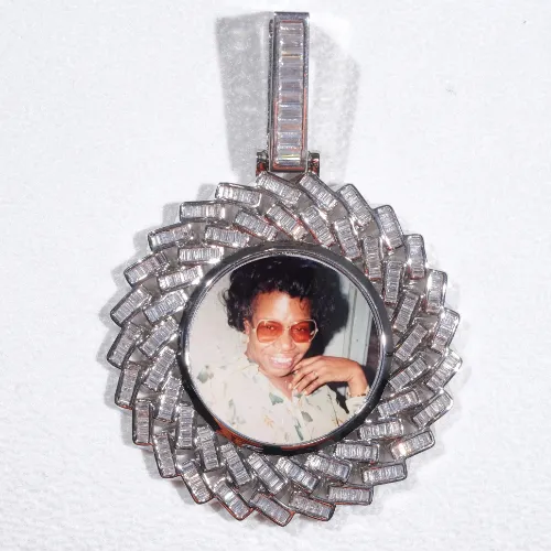 Large 3D Baguette Custom Picture Pendant sold by The GUU Shop