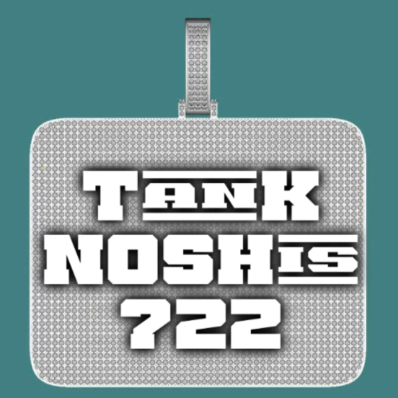 CUSTOM LETTER NECKLACE 3D BIG SQUARE sold by The GUU Shop