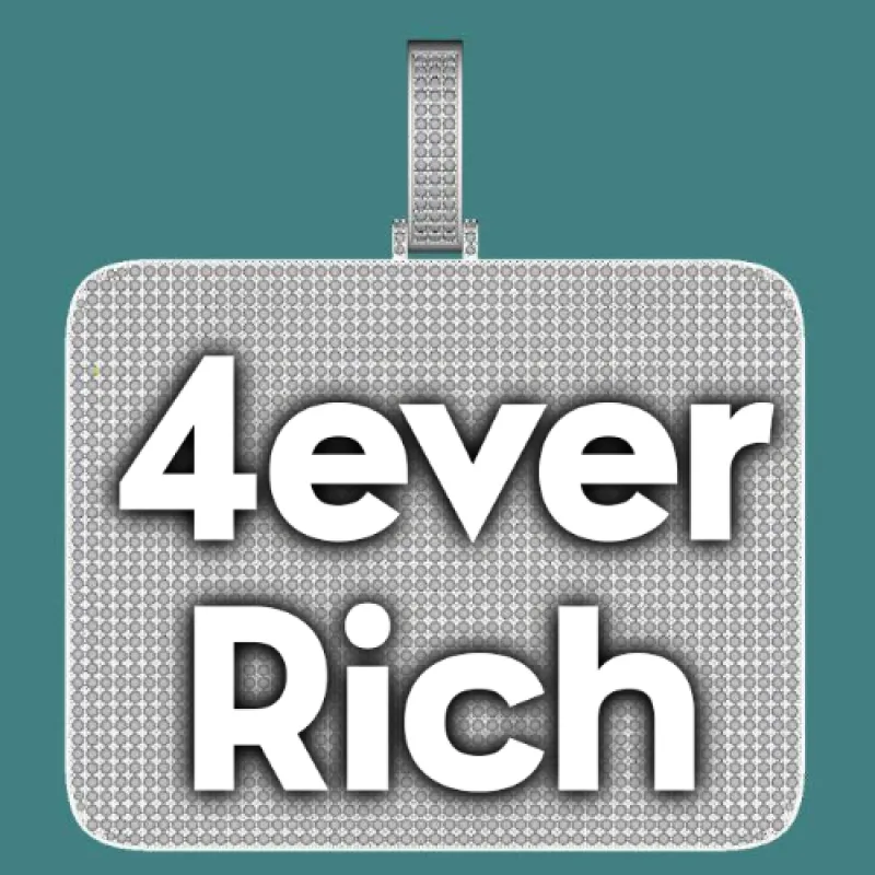 CUSTOM LETTER NECKLACE 3D BIG SQUARE sold by The GUU Shop