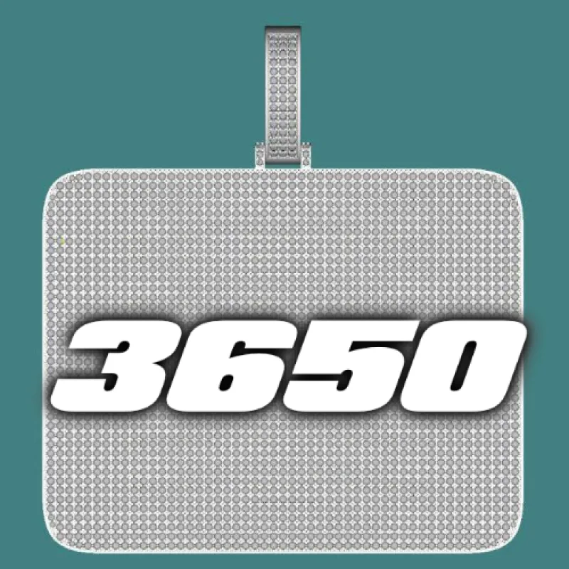 CUSTOM LETTER NECKLACE 3D BIG SQUARE sold by The GUU Shop