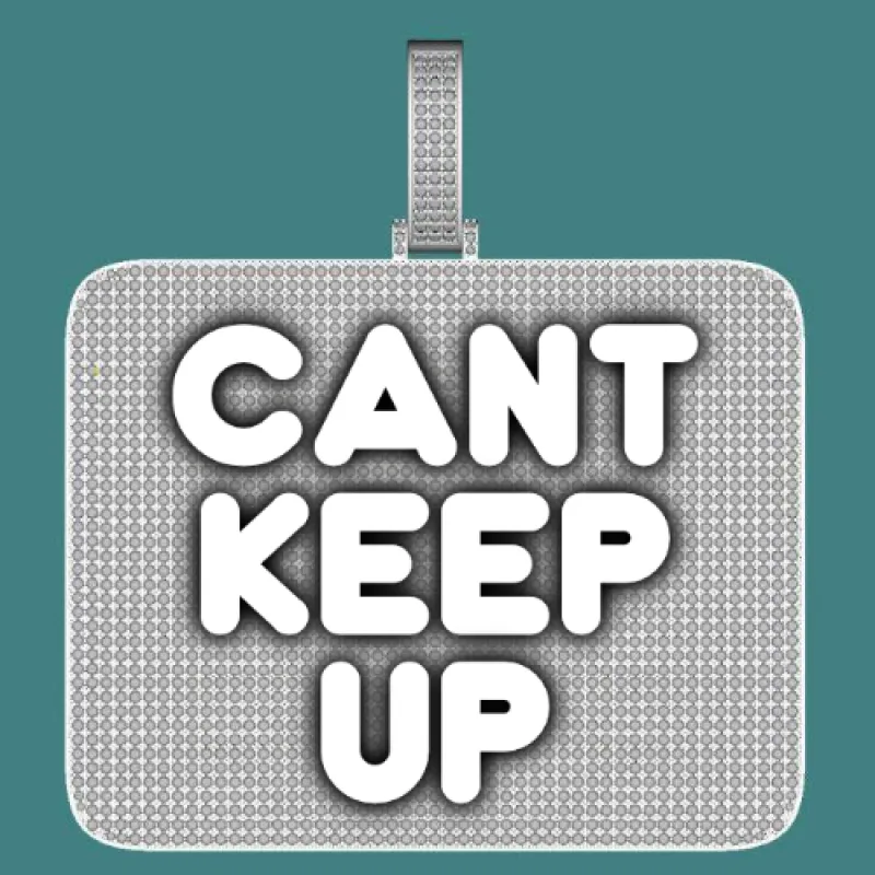 CUSTOM LETTER NECKLACE 3D BIG SQUARE sold by The GUU Shop