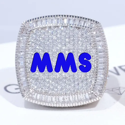 CUSTOM LETTER 3D ICED RING sold by The GUU Shop