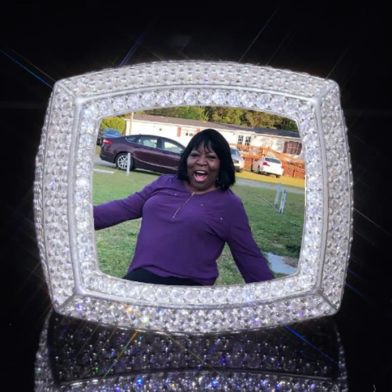 3D CUSTOM PICTURE ICED RING sold by The GUU Shop