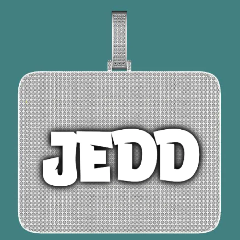 CUSTOM LETTER NECKLACE 3D BIG SQUARE sold by The GUU Shop