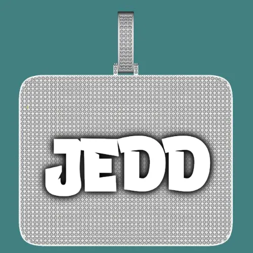 CUSTOM LETTER NECKLACE 3D BIG SQUARE sold by The GUU Shop