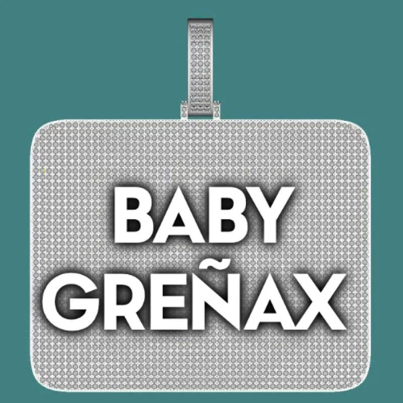 CUSTOM LETTER NECKLACE 3D BIG SQUARE sold by The GUU Shop