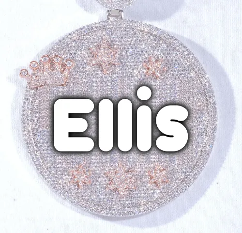 CUSTOM LETTER NECKLACE 3D BIG CROWN DISC sold by The GUU Shop