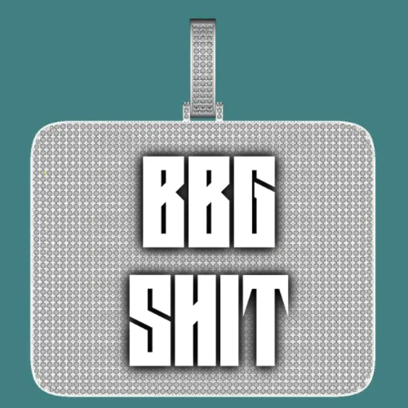 CUSTOM LETTER NECKLACE 3D BIG SQUARE sold by The GUU Shop