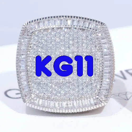 CUSTOM LETTER 3D ICED RING sold by The GUU Shop