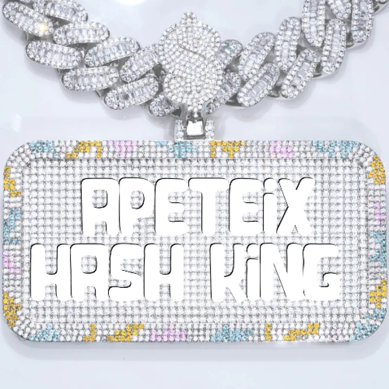 CUSTOM LETTER NECKLACE 3D COLORFUL SQUARE sold by The GUU Shop