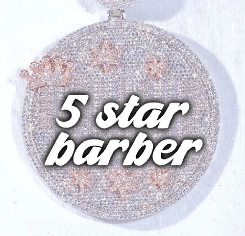 CUSTOM LETTER NECKLACE 3D BIG CROWN DISC sold by The GUU Shop