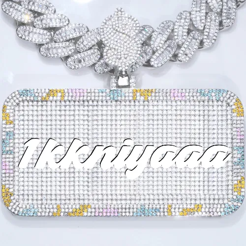 CUSTOM LETTER NECKLACE 3D COLORFUL SQUARE sold by The GUU Shop