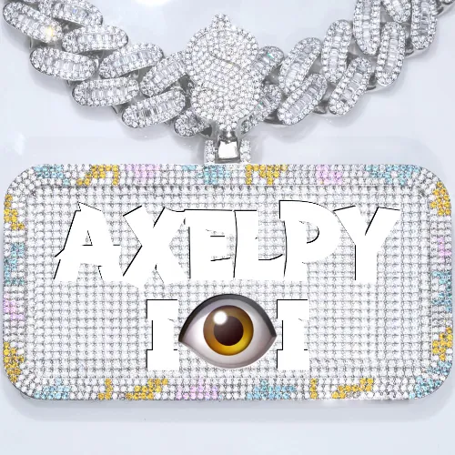 CUSTOM LETTER NECKLACE 3D COLORFUL SQUARE sold by The GUU Shop