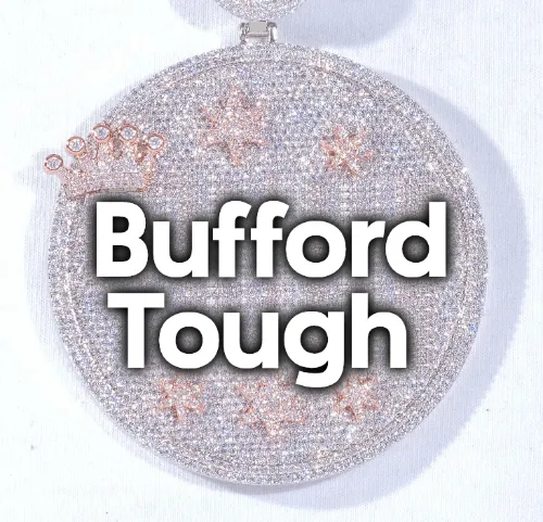 CUSTOM LETTER NECKLACE 3D BIG CROWN DISC sold by The GUU Shop