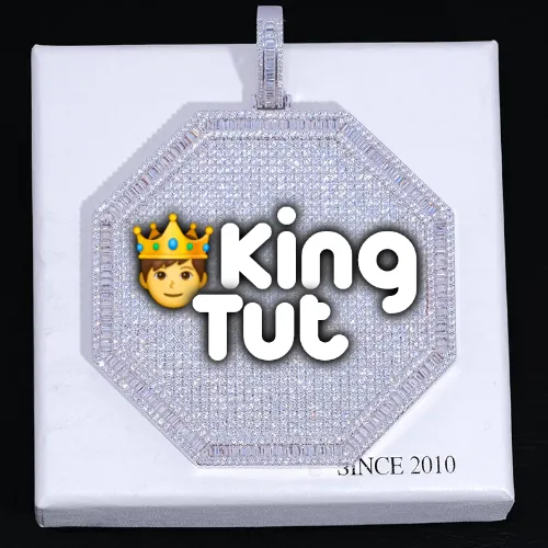 CUSTOM LETTER NECKLACE 3D BIG OCTAGON sold by The GUU Shop