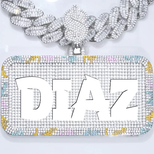 CUSTOM LETTER NECKLACE 3D COLORFUL SQUARE sold by The GUU Shop