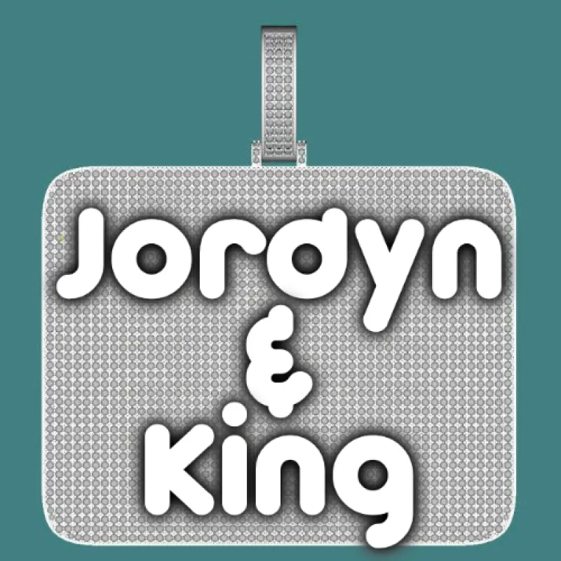 CUSTOM LETTER NECKLACE 3D BIG SQUARE sold by The GUU Shop