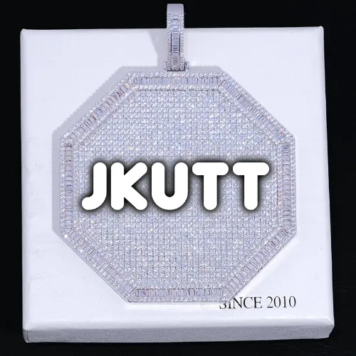 CUSTOM LETTER NECKLACE 3D BIG OCTAGON sold by The GUU Shop