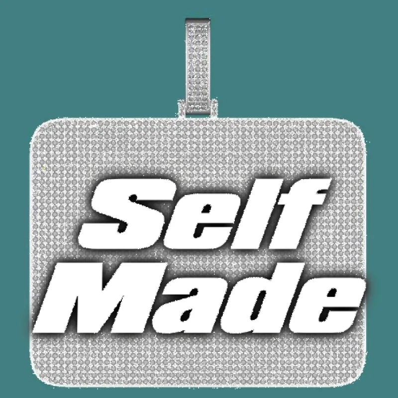 CUSTOM LETTER NECKLACE 3D BIG SQUARE sold by The GUU Shop