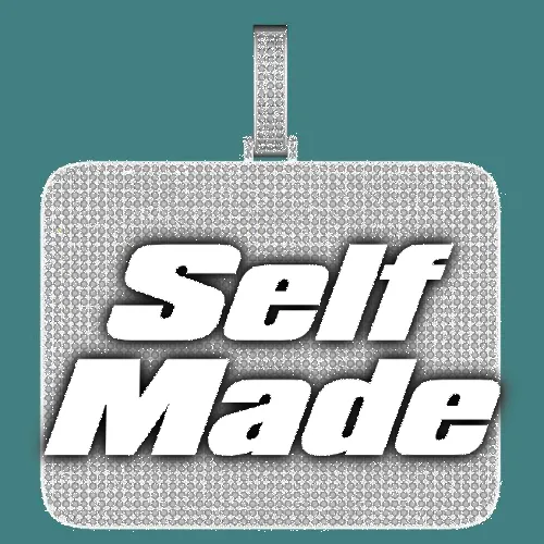 CUSTOM LETTER NECKLACE 3D BIG SQUARE sold by The GUU Shop