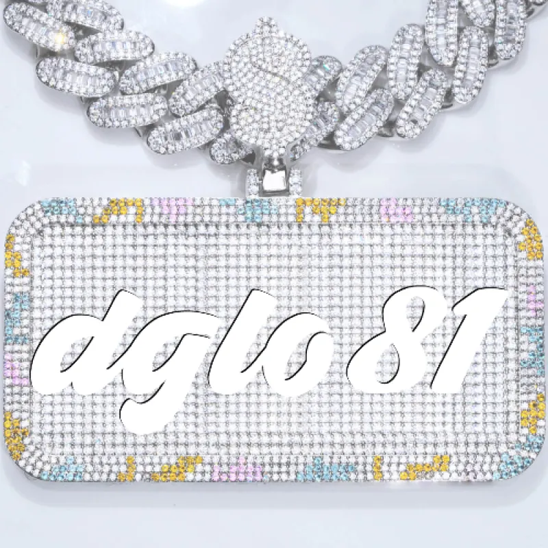 CUSTOM LETTER NECKLACE 3D COLORFUL SQUARE sold by The GUU Shop