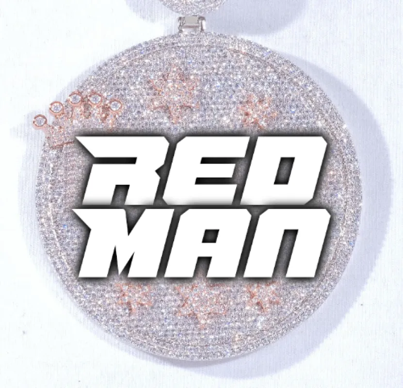 CUSTOM LETTER NECKLACE 3D BIG CROWN DISC sold by The GUU Shop