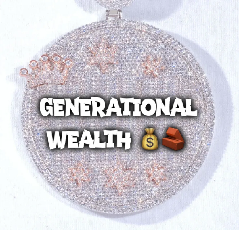 CUSTOM LETTER NECKLACE 3D BIG CROWN DISC sold by The GUU Shop