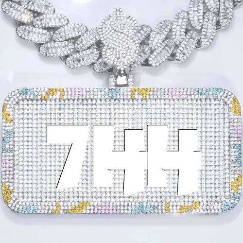 CUSTOM LETTER NECKLACE 3D COLORFUL SQUARE sold by The GUU Shop